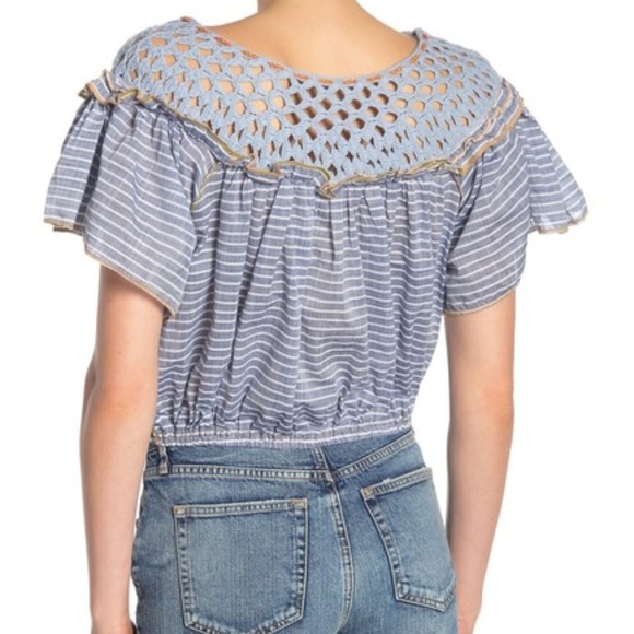 Free People – Allora Allora Blouse BLUE / M - Picture 2 of 6